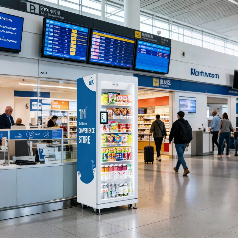 Open Vending Machine - KI-gesteuertes Kombi-Verkaufsautomatensystem mit Kameraüberwachung, Temperaturkontrolle, SDK-Funktion