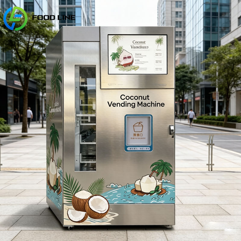 Frische-Kokosnuss-Verkaufsauto – Open Vending Machine Bewertung und Preis