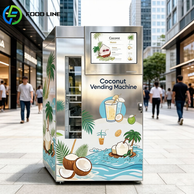 Frische-Kokosnuss-Verkaufsauto – Open Vending Machine Bewertung und Preis