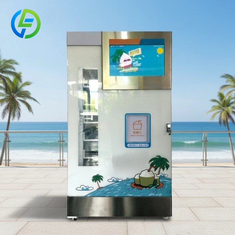 Frische-Kokosnuss-Verkaufsauto – Open Vending Machine Bewertung und Preis